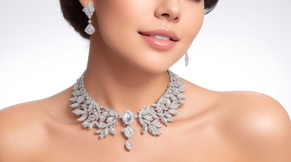 How to identify original Diamond - woman wearing diamond necklace